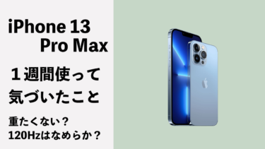 iPhone 13 Pro Maxを1週間使ってみて気づいたこと（レビュー）